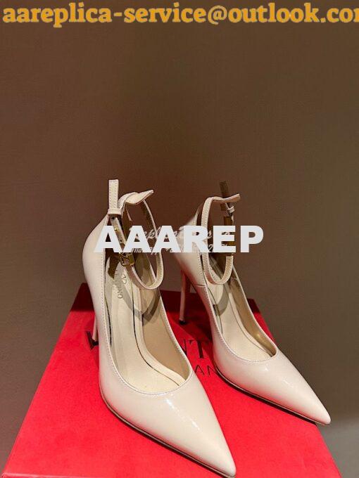 Replica Valentino Garavani Tan-Go Patent Leather Pump 100mm 1W2S0FI1 3