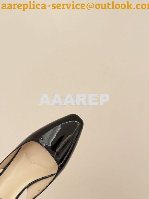 Replica Prada Patent-leather Slingback Pumps 1I173N 15