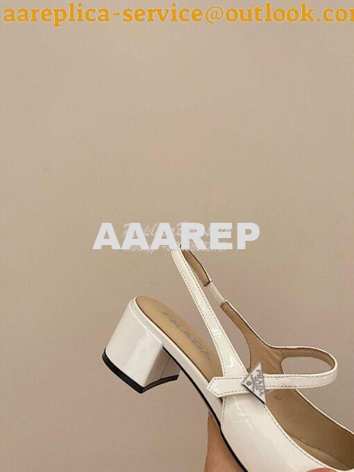 Replica Prada Patent leather slingbacks 1I161N 6