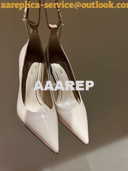 Replica Valentino Garavani Tan-Go Patent Leather Pump 100mm 1W2S0FI1 4