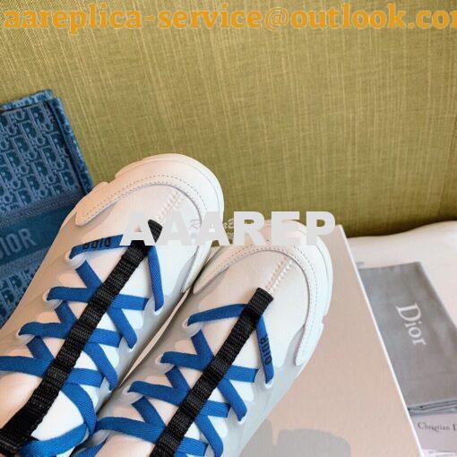 Replica Dior D-Connect Sneaker Technical Fabric Multicolor Neon Blue 5