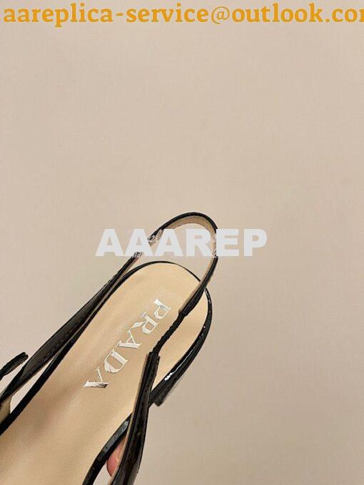 Replica Prada Patent leather slingbacks 1I161N 14