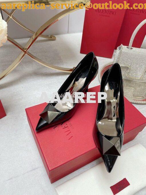 Replica Valentino Garavani One Stud Patent Leather Pump 100mm WS0FH8 5