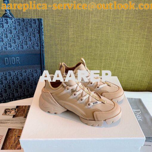 Replica Dior D-Connect Sneaker Technical Fabric Nude 2