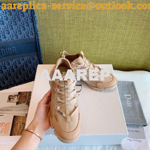 Replica Dior D-Connect Sneaker Technical Fabric Nude 3