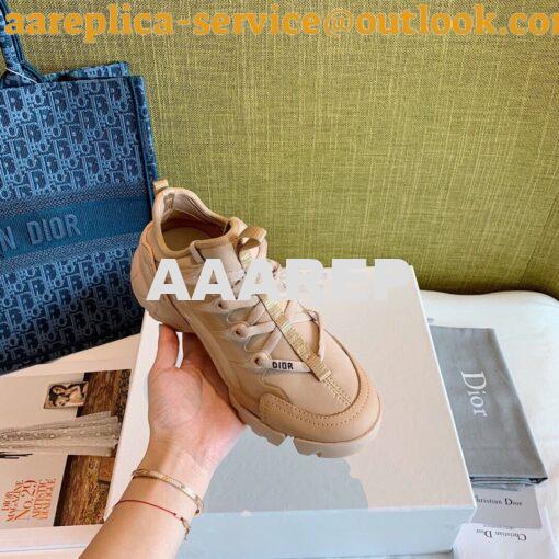 Replica Dior D-Connect Sneaker Technical Fabric Nude 4