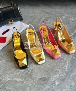 Replica Valentino Slingback One Stud Patent-leather Pump 60mm XW2S0D 2