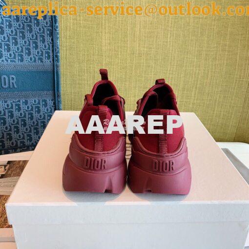 Replica Dior D-Connect Sneaker Technical Fabric Burgundy 7