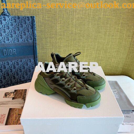 Replica Dior D-Connect Sneaker Technical Fabric Khaki 2