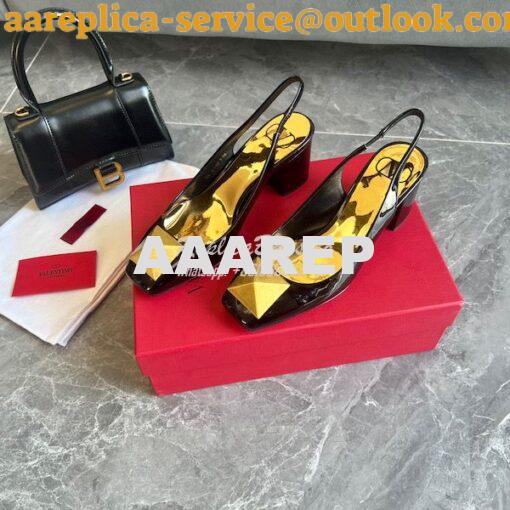 Replica Valentino Slingback One Stud Patent-leather Pump 60mm XW2S0D 20