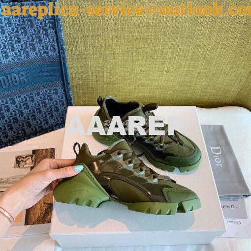 Replica Dior D-Connect Sneaker Technical Fabric Khaki 5