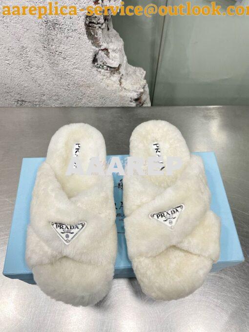 Replica Prada Shearling sandals 1XX600 2