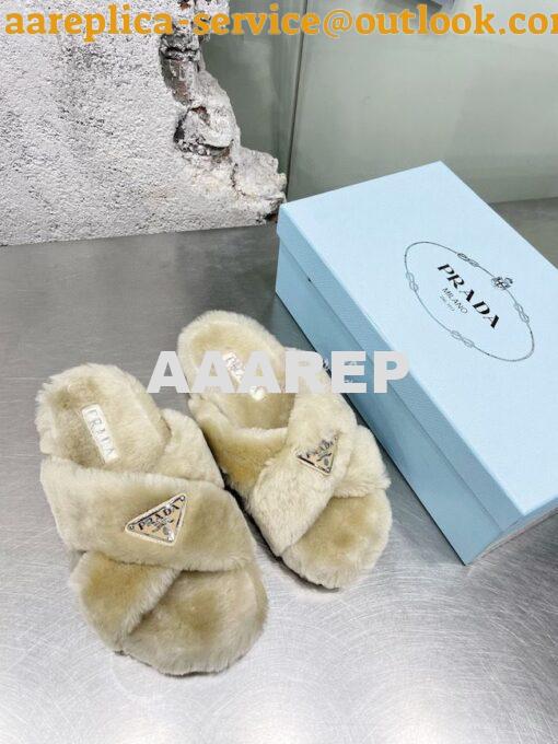 Replica Prada Shearling sandals 1XX600 17