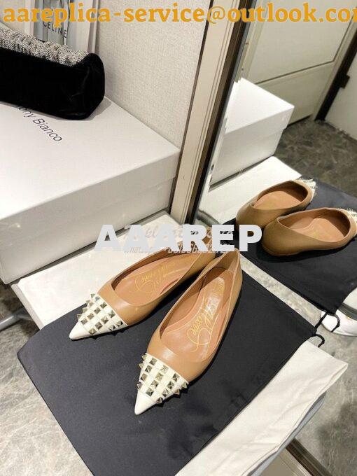 Replica Valentino Rockstud Alcove Ballet Flat In Goatskin And Patent L 5