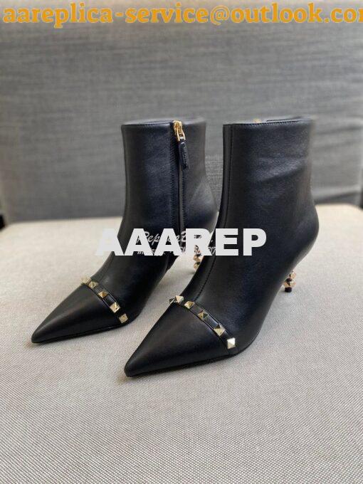 Replica Valentino Rockstud Kidskin Ankle Boot With Sculpted Heel 70mm