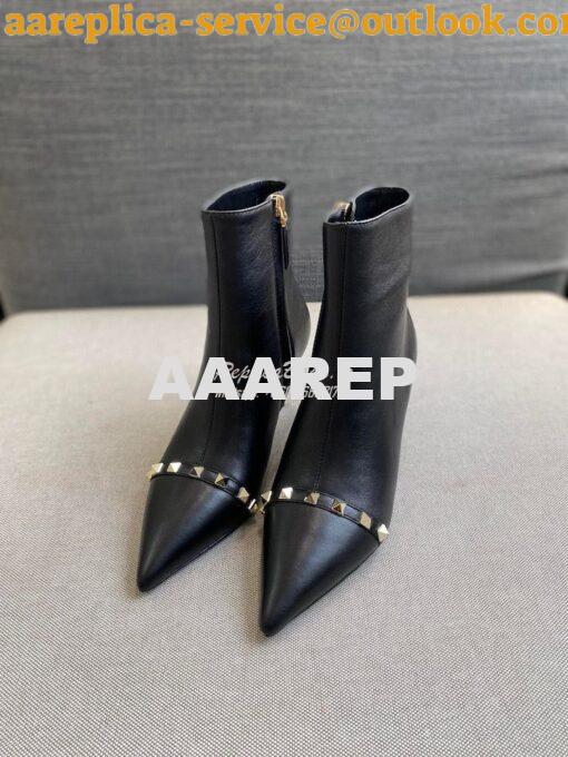 Replica Valentino Rockstud Kidskin Ankle Boot With Sculpted Heel 70mm 2