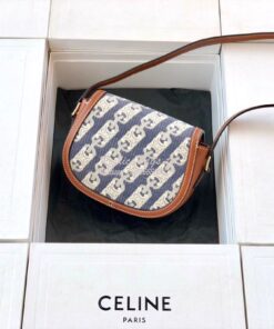 Replica Celine Small Crécy Bag In Maillon Triomphe Jacquard And Calfsk 2