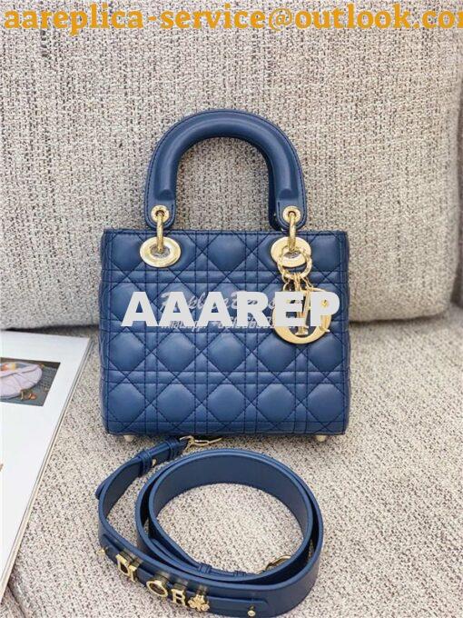 Replica Dior My ABCdior Lady Dior Bag M0538 Denim Blue 4