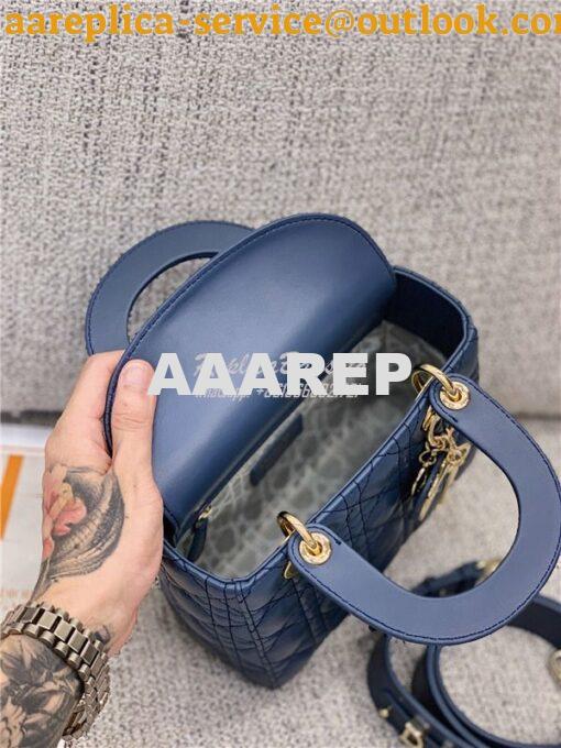 Replica Dior My ABCdior Lady Dior Bag M0538 Denim Blue 5