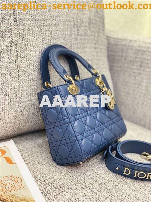 Replica Dior My ABCdior Lady Dior Bag M0538 Denim Blue 6