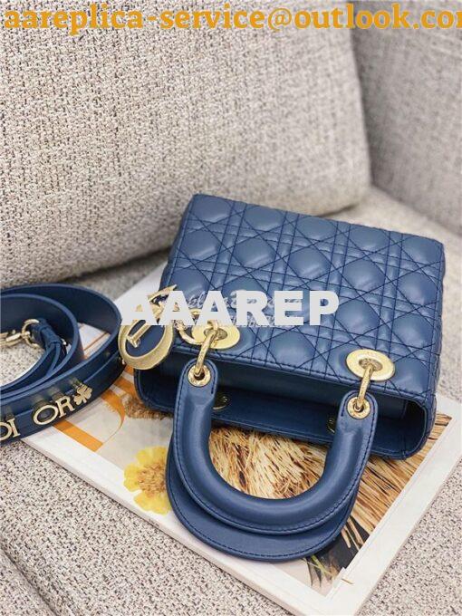 Replica Dior My ABCdior Lady Dior Bag M0538 Denim Blue 7