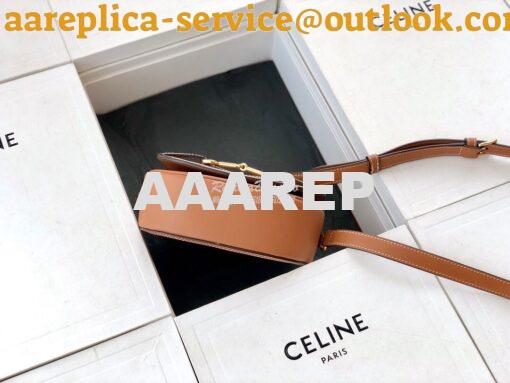 Replica Celine Small Crécy Bag In Maillon Triomphe Jacquard And Calfsk 4