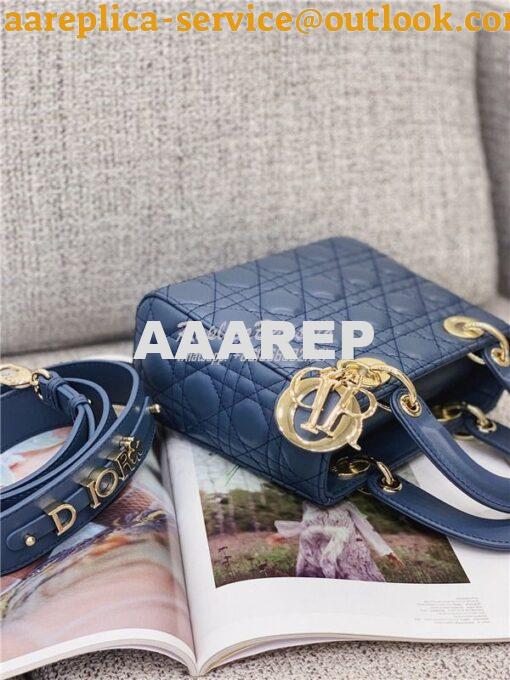 Replica Dior My ABCdior Lady Dior Bag M0538 Denim Blue 11