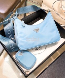 Replica Prada Re-Edition Nylon Multi-Pochette Bag 1BH204 Astral Blue