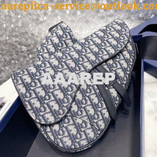 Replica Dior Saddle Bag Collection in Oblique Jacquard Canvas 1ADPO093 2