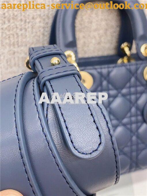 Replica Dior My ABCdior Lady Dior Bag M0538 Denim Blue 17