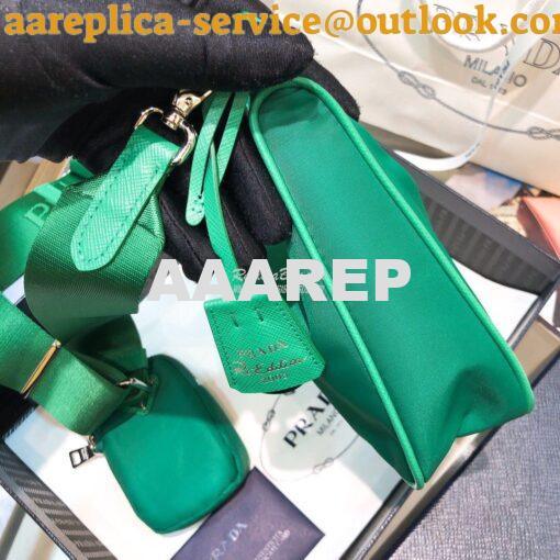 Replica Prada Re-Edition Nylon Multi-Pochette Bag 1BH204 Green 6