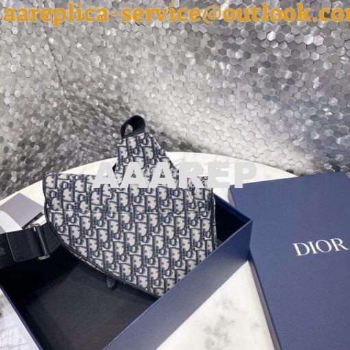 Replica Dior Saddle Bag Collection in Oblique Jacquard Canvas 1ADPO093 8