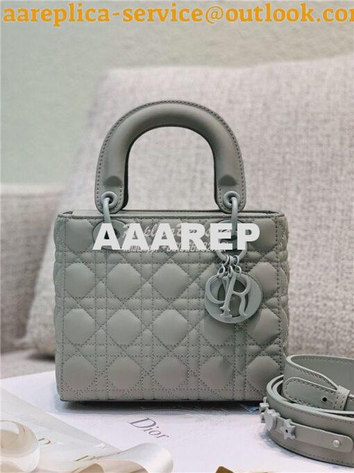 Replica Dior Lady Dior My ABCdior Bag in stone Grey Ultramatte Cannage