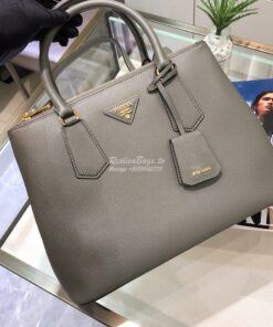 Replica Prada Galleria Saffiano Leather Bag 1BA232 Grey