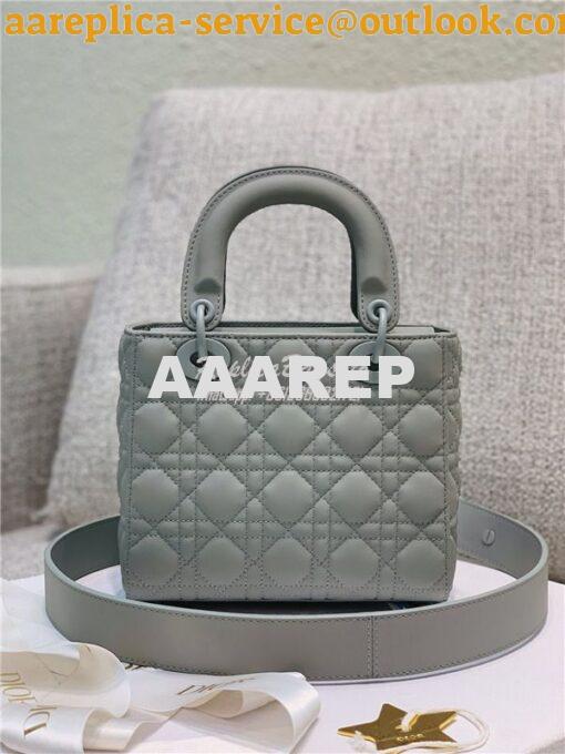 Replica Dior Lady Dior My ABCdior Bag in stone Grey Ultramatte Cannage 3