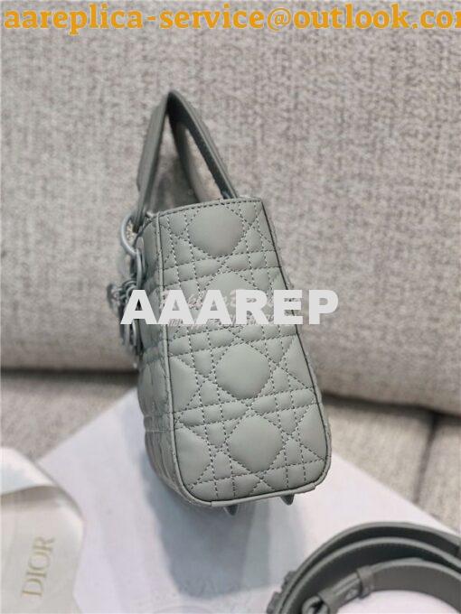 Replica Dior Lady Dior My ABCdior Bag in stone Grey Ultramatte Cannage 4