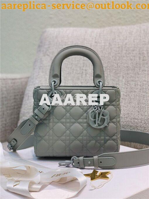 Replica Dior Lady Dior My ABCdior Bag in stone Grey Ultramatte Cannage 9