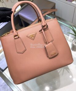 Replica Prada Galleria Saffiano Leather Bag 1BA232 Powder Pink