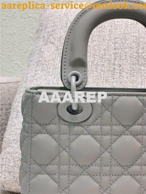 Replica Dior Lady Dior My ABCdior Bag in stone Grey Ultramatte Cannage 11