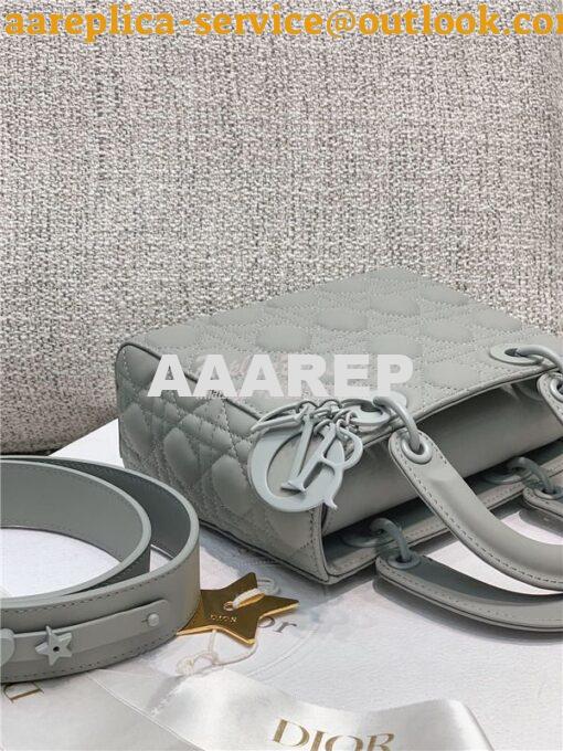 Replica Dior Lady Dior My ABCdior Bag in stone Grey Ultramatte Cannage 12