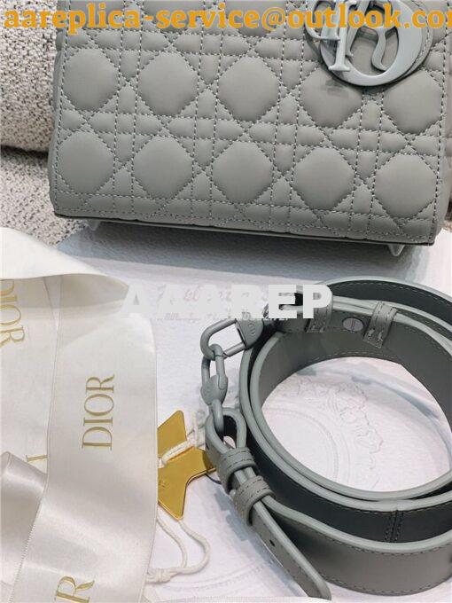 Replica Dior Lady Dior My ABCdior Bag in stone Grey Ultramatte Cannage 16