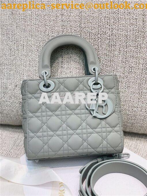 Replica Dior Lady Dior My ABCdior Bag in stone Grey Ultramatte Cannage 17