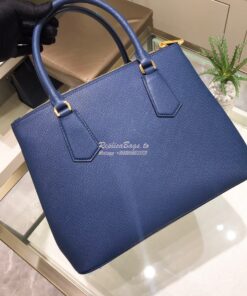 Replica Prada Galleria Saffiano Leather Bag 1BA232 Blue 2