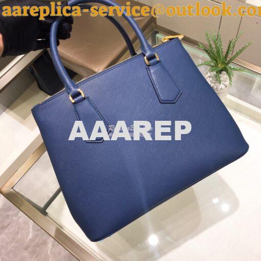 Replica Prada Galleria Saffiano Leather Bag 1BA232 Blue 2