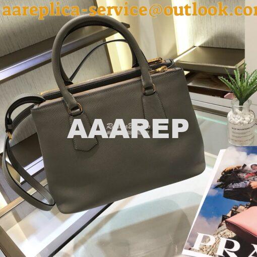 Replica Prada Galleria Saffiano Leather Bag 1BA232 Grey 9