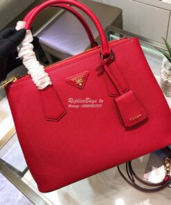 Replica Prada Galleria Saffiano Leather Bag 1BA232 Red