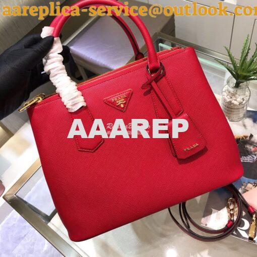 Replica Prada Galleria Saffiano Leather Bag 1BA232 Red