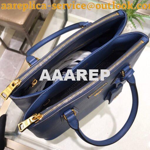 Replica Prada Galleria Saffiano Leather Bag 1BA232 Blue 6