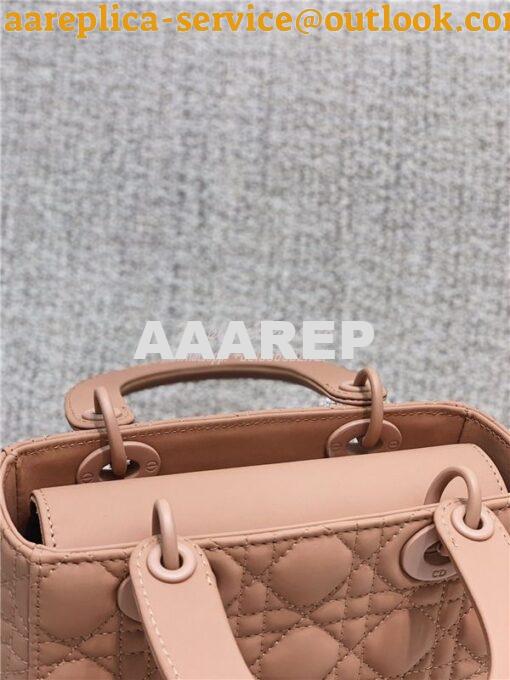 Replica Dior Lady Dior My ABCdior Bag in Nude Ultramatte Cannage Calfs 14