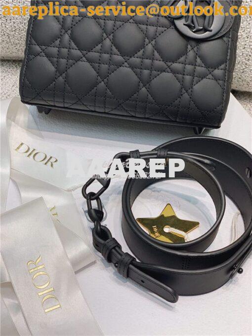 Replica Dior Lady Dior My ABCdior Bag in Black Ultramatte Cannage Calf 13